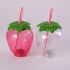 Пластиковый стакан с крышкой и трубочкой в виде ананаса 500 мл Клубничный Кофе со льдом Винная Кружка для чая Фруктовидный стакан-термос для вечеринки Свадьбы Дня рождения
