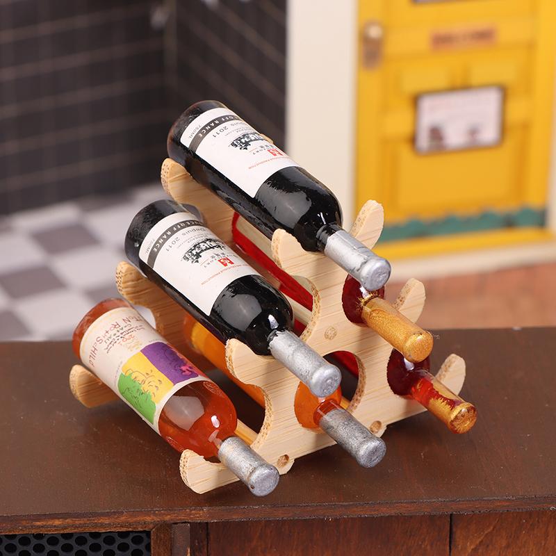 Кукольный домик Миниатюрный Мини Винный Бокал Стойка Набор Бокалов Модель Мебель Для Дома Декор Игрушка Кукольный Дом Аксессуары