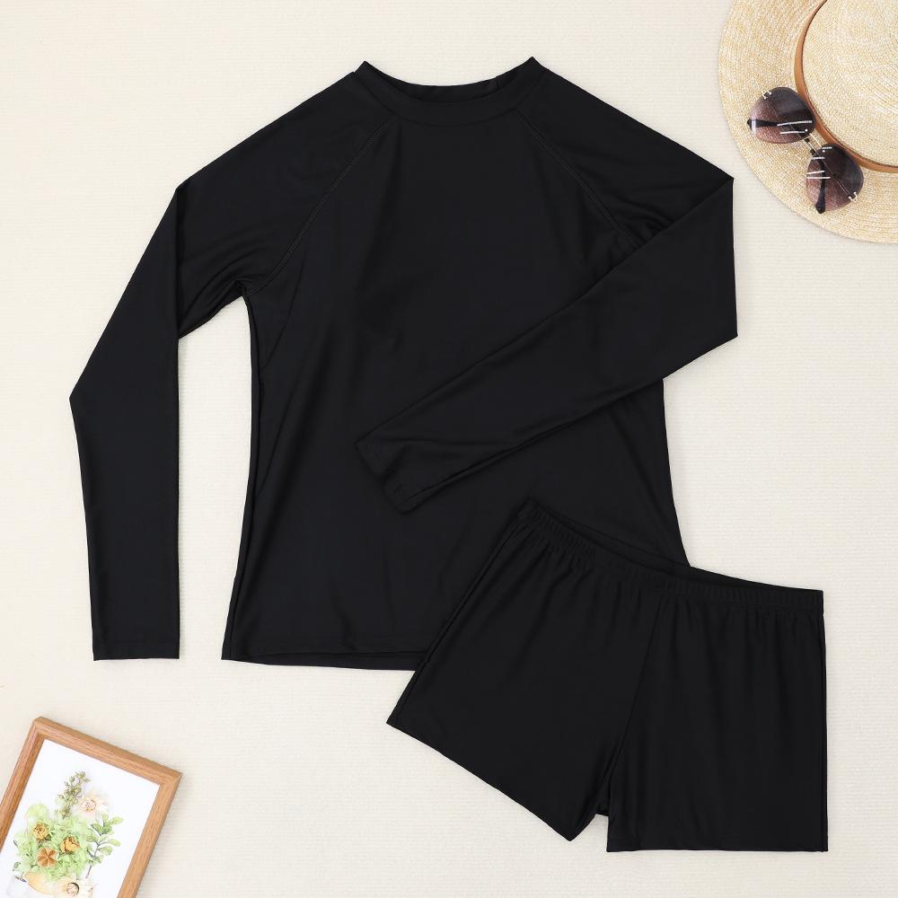 Women Surfing Snorkeling Suit Long Sleeve Sun Protection Split Body Bikini Jellyfish Swimsuit