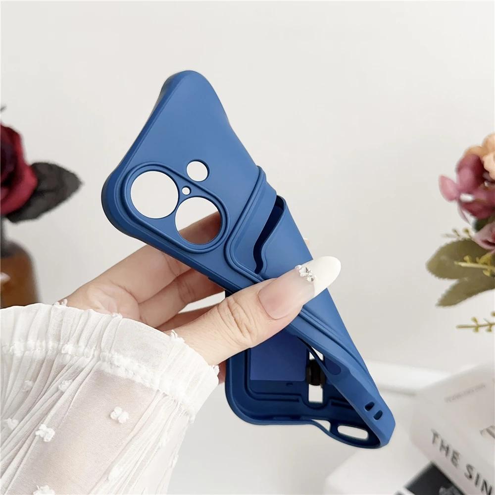 Жидкий силиконовый держатель для карт, чехол-кошелек для iPhone 16 15 14 13 12 11 Pro Max X 7 8 Plus, противоударный, мягкий чехол Candy