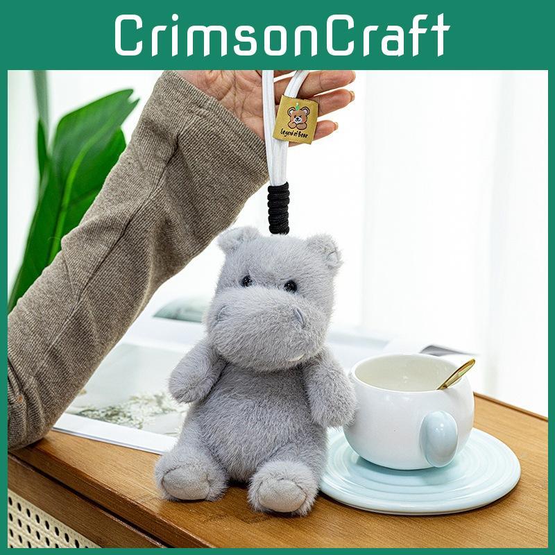 Плюшевый брелок-бегемот с коротким ворсом, мягкий материал, подарок для детей