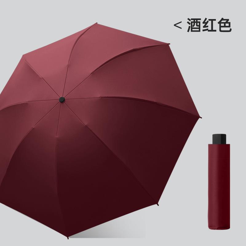 Новый трехсекционный виниловый зонт с ручным открыванием, складной зонт для бизнеса, зонт-наоборот, фиксированный рекламный зонт