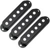 Musiclily Pro Strat Pickup Cover Set Pitch ST Single PU Cover для Strat Electric Black of 10.5mm USA/Mexico Guitar, (Набор 3)