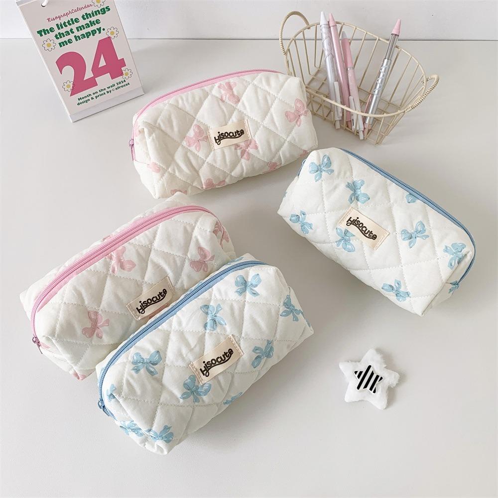 Multi-function Pen Bag Bowknot Stationery Organizer Portable Pen Box Gift