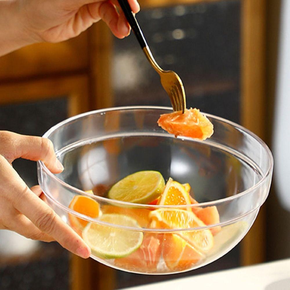 Thick Dessert Bowl Transparent Fruit Bowl Multipurpose Acrylic Salad Bowl  Kitchen