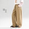 ZUOSI Girls' Skin-Friendly Washed Cotton Straight-Leg Casual Pants