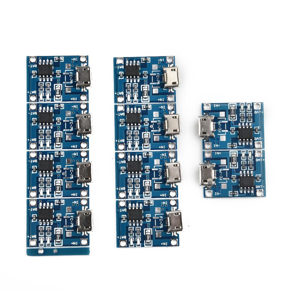 10 шт. в комплекте TP4056 USB-модуль зарядного устройства 5 В 1 А 18650-плата для зарядки литиевой батареи