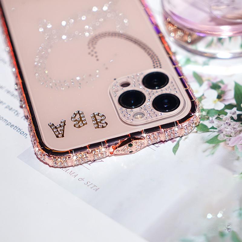 Rhinestone Metal Bumper Case Glitter Diamond Phone Cover For iPhone 13 Pro Max 13 Mini Case 12 11 Pro Max Funda New