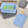 Leak-Proof Silicone Travel Soap Case with Drainage Lid Compact Design Portable Bar Soap Container Soap Holder