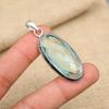 Аква-апатит, драгоценный камень, подвеска из стерлингового серебра 925 пробы ручной работы, ювелирные изделия на День Благодарения