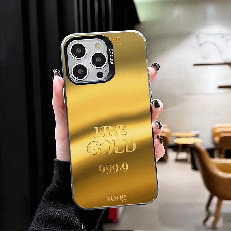 Мягкий чехол для телефона с принтом из тонкого золотого узора для iPhone 15 16 17 Pro Max 17Air 16E 14 Plus 13 12 Mini, противоударная задняя крышка