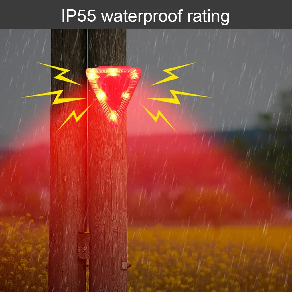 129 Decibels Dog Barking Sound Security Siren Outdoor Alarm with LED Flashing Warning Strobe Light For Home Villa Farm Barn