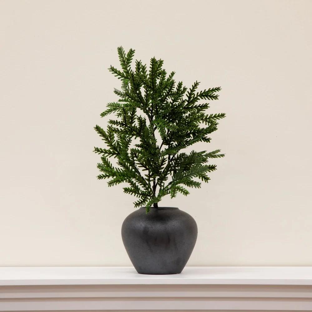 Керамическая круглая урна-ваза Декоративный акцент для дома Идеально подходит для свежих цветов, сухих стеблей Использование в помещении Изящные изгибы Изысканный дизайн