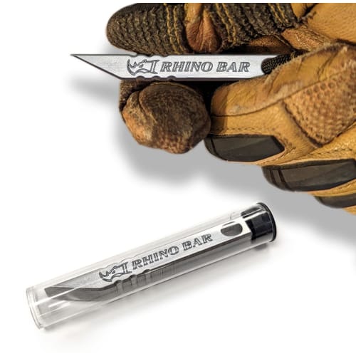Milspin Rhino Bar | EDC Gear Pry Bar | Tools and Gifts for Men | Hardened Stainless Steel Pry Tool, Keychain Screw Driver, Box Cutter | Minimalist Too