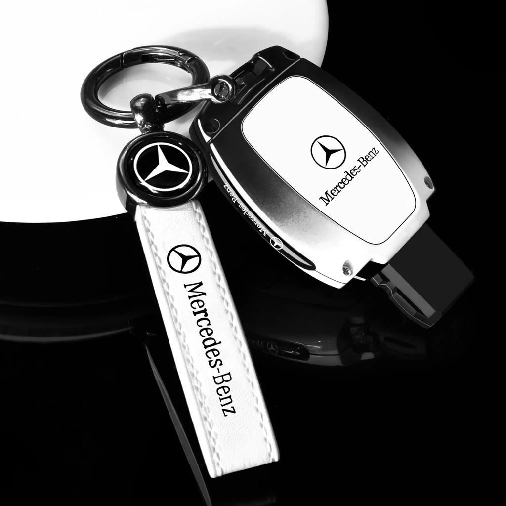 PNR1 Car Metal Key Case Cover Shell for Mercedes Benz A B C E Class GLS GLA GLK GLC CLS CLA AMG W204 W205 W212 W463 W176