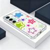 Чехол для S25 Ultra с красочным узором граффити со звездами для Samsung Galaxy S25 Edge S24 Ultra S23 S22 Plus S21 FE Capa Funda