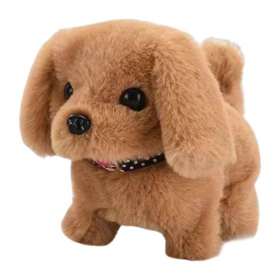 Electric Plush Dog Toy Baby Tummy Time Interactive Barking Tail Wagging Walking Puppy Toy Early Education Crawling Animal