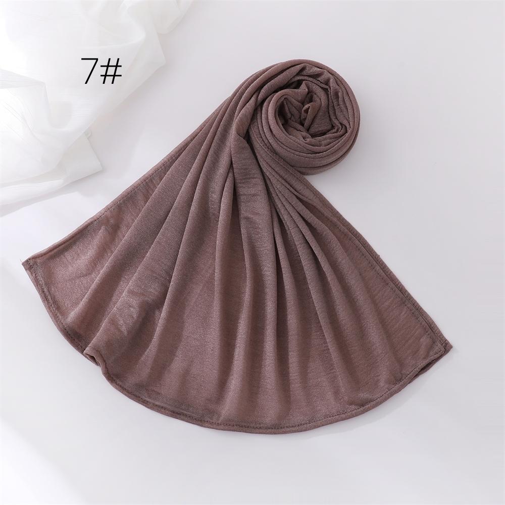 Новый платок-хиджаб из мятого хлопка и полиэстера для женщин, мусульманский головной платок, обертывания, однотонные шали, исламская повязка на голову, тюрбаны, фуляр