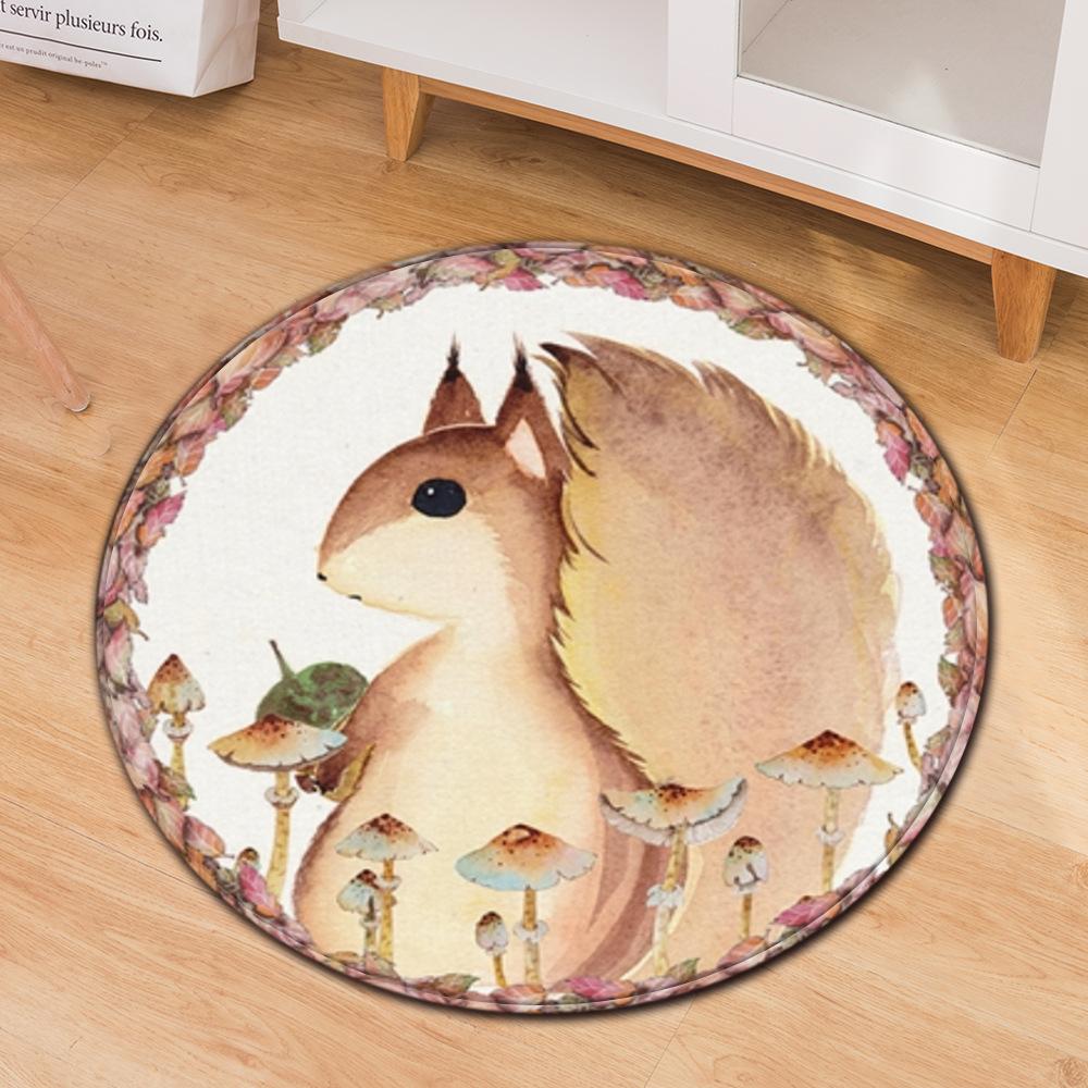 Коврик для гостиной, коврик для компьютерного стула, круглый противоскользящий современный креативный ковер с принтом пчелиных часов, детский ковер для спальни