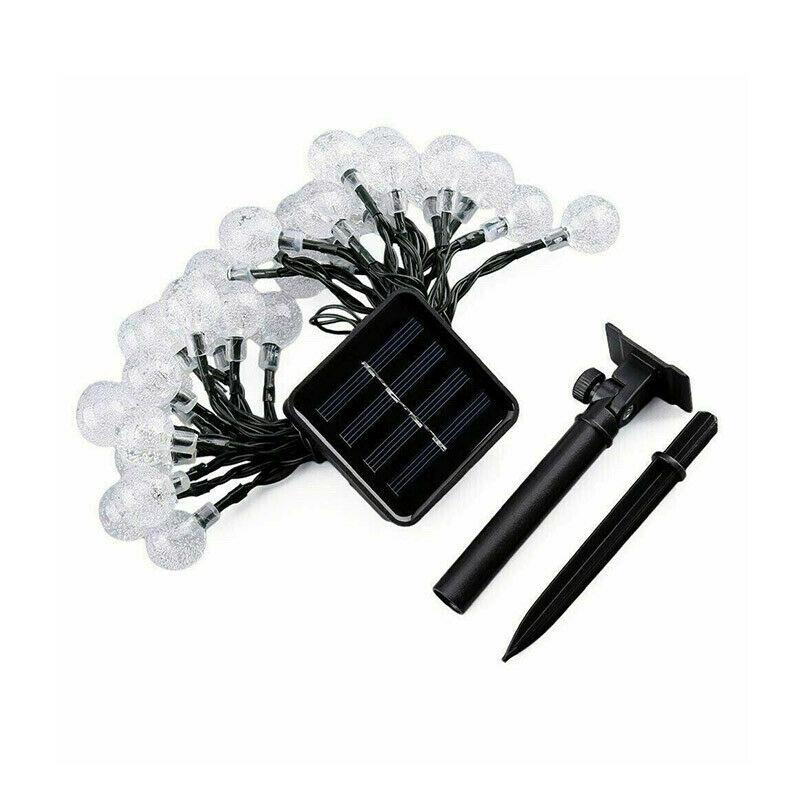 Наружные гирлянды 6 м 30 светодиодных ламп на солнечных батареях Водонепроницаемая солнечная энергия Сказочный свет для патио, вечеринки, двора, сада, свадьбы, пейзажного украшения