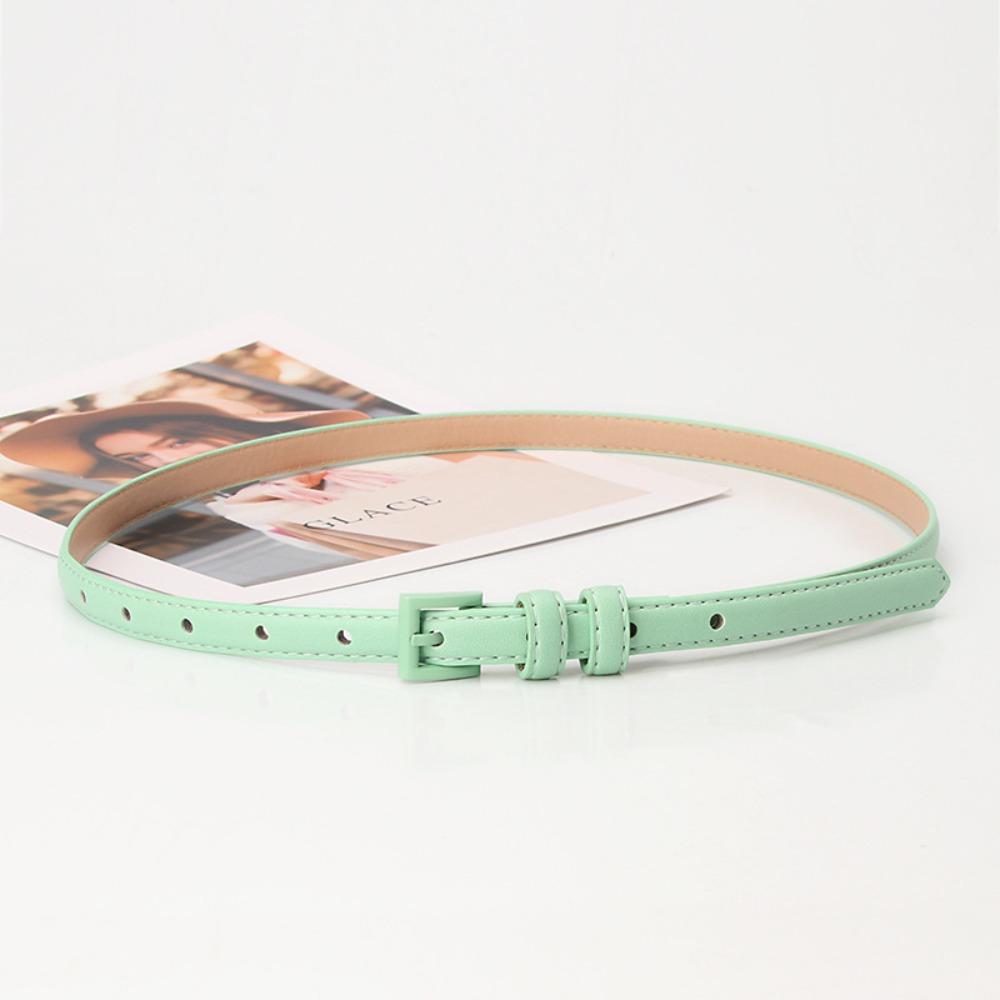 Vintage Thin Waist Belt Elegant Dress Waistband Fashion Candy Color Belt Daily