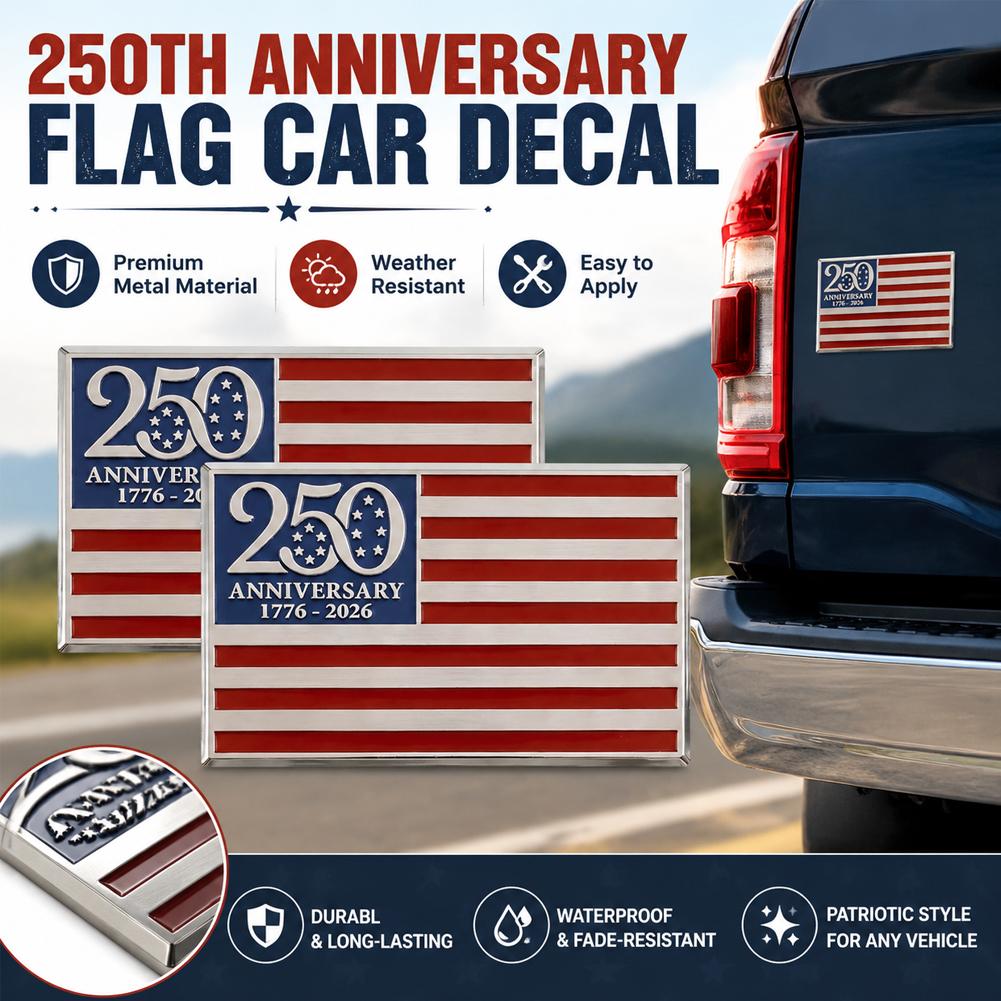 Metal 250Th Anniversary Usa Car Emblem 1776- Patriotic Badge Decal For Truck Suv Rv Vehicle Exterior Decoration Accessory