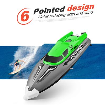 Лодка на радиоуправлении, лодка с дистанционным управлением, высокоскоростная скорость 30 км/ч, IPV7, водонепроницаемая, 2,4 ГГц, 4-канальная гоночная лодка для