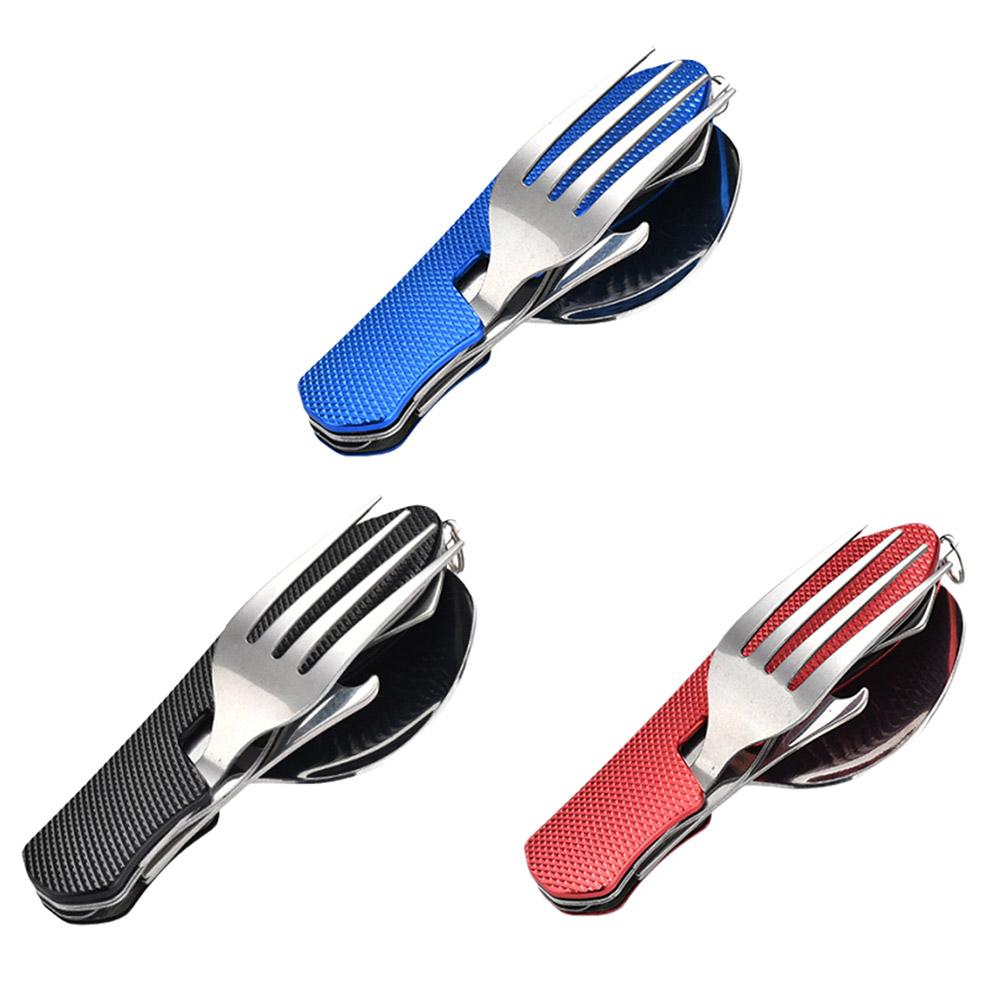 Складной набор походных принадлежностей - многофункциональный нож, походная вилка для активного отдыха, Spo H3L0