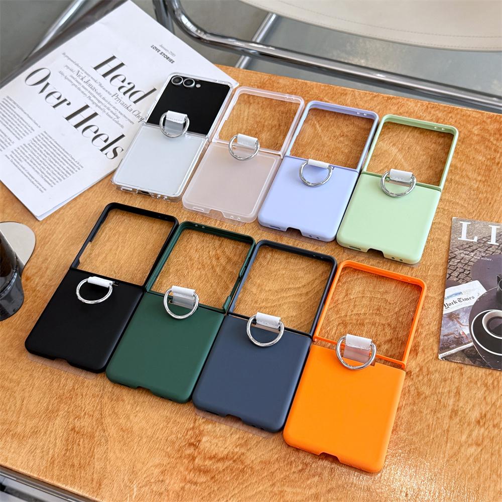 Мягкий силиконовый чехол-бампер с кольцом для Samsung Galaxy Z Flip 7 6 5 4 Flip5 Flip6 Flip7 FE Защитная крышка со всех сторон для шарнира