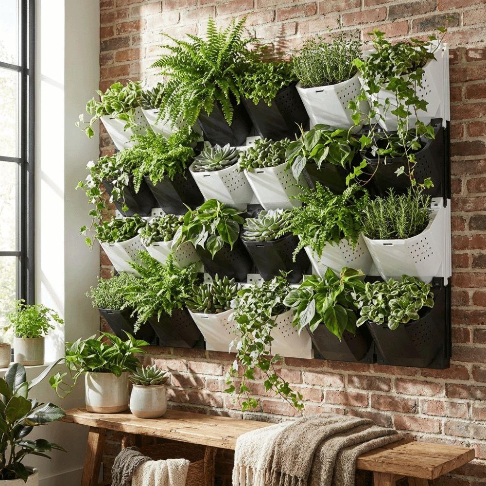 Plastic Wall Flowerpot Self Watering Planting Box Vertical Planter  Vertical Garden