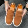 2024 Brand New Casual Men Sneakers Outdoor Board Shoes Walking Shoes Men Loafers Comfortable British Style Slip On Casual Shoes