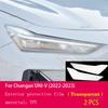 2 Pcs Car Headlight Protective Film Front Light Transparent Smoked Black TPU Sticker For Changan UNI-V - car Accessories