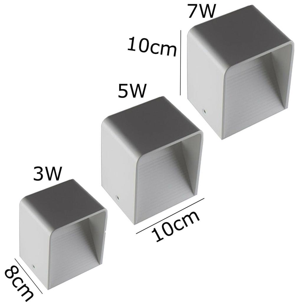 Настенный светодиодный современный светильник для спальни 3W 5W 7W Up Down Cube Бра Лампа Простая кроме освещения