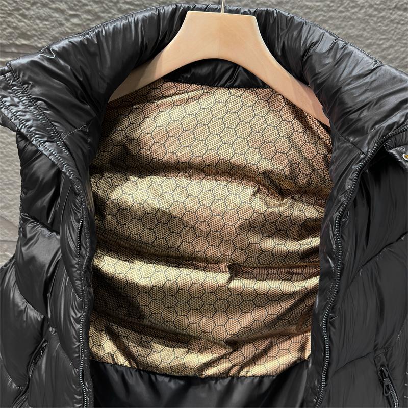 Зимние парки без рукавов для мужчин, топы с капюшоном, куртка больших размеров, повседневный толстый теплый черный жилет для мужчин, верхняя одежда