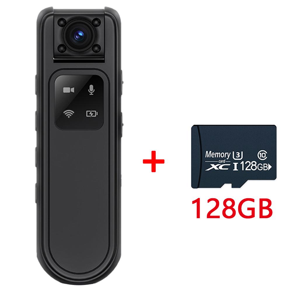 Мини-камера 2K HD, Wi-Fi, вращающийся объектив на 180°, спортивный видеорегистратор для занятий спортом на открытом воздухе, ночного видения, полицейская камера, задний зажим, длительный срок службы батареи