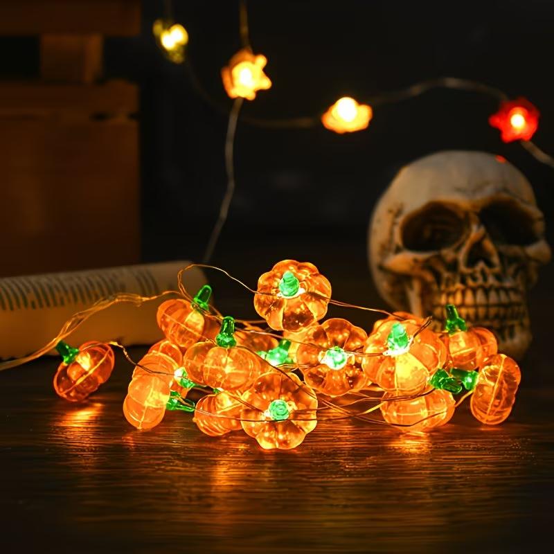 Xiaomi 1pc 20/30LED Halloween Pumpkin Shape LED String Battery Powered Copper Wire Lights For Home Indoor Holiday Autumn Festival Decor