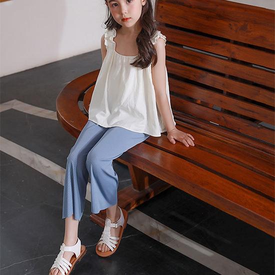 Брюки с защитой от комаров для девочек, летняя тонкая солнцезащитная детская одежда, кондиционер, прямые детские широкие брюки, летняя одежда