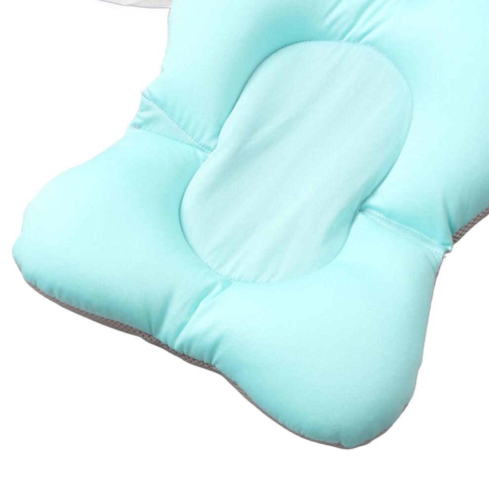 Blauer weicher Baby-Badewannenkissen, atmungsaktiv, verstellbar, 40x30cm