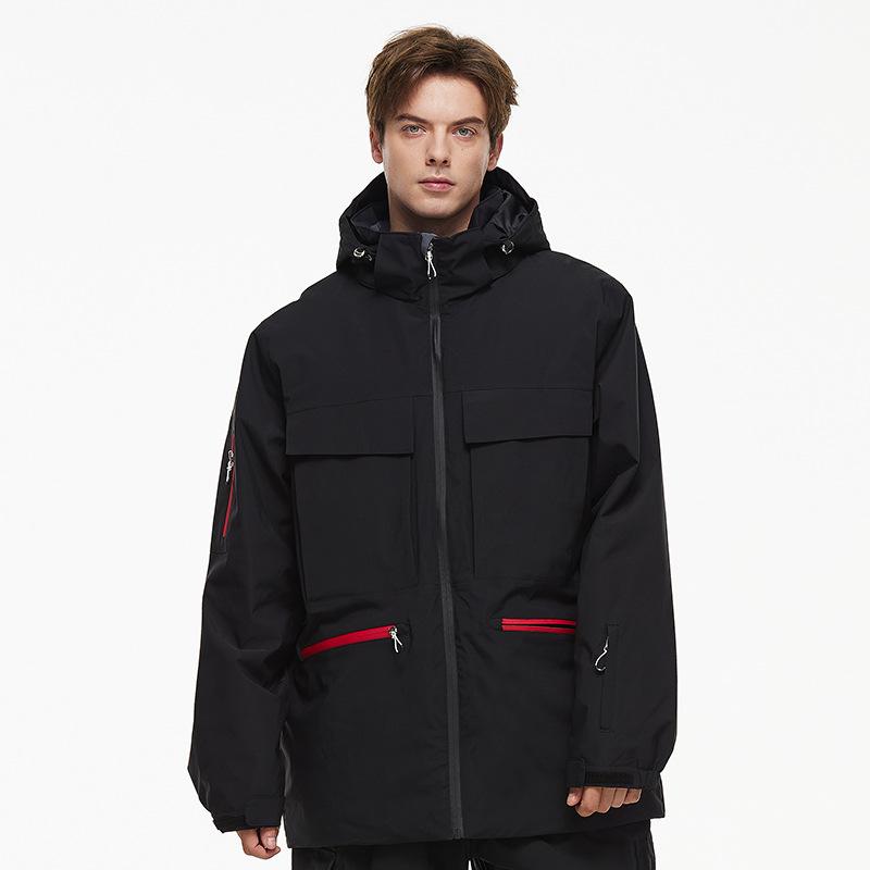Лыжная куртка для женщин и мужчин, сноубордическая куртка, водонепроницаемая, ветрозащитная, утепленная, зимняя, для горных видов спорта на открытом воздухе, с капюшоном, теплая, с карманами