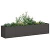 VidaXL Planter Black 200x40x40 Cm Cold-rolled Steel, Flower Pot, Plant Stand, Raised Bed, Support of 860682