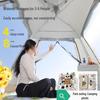 Portable Quick-Pitch Tent for 3-4 People - Four-Sided, Automatic Setup, Sun Protection, Ideal for Camping, Picnics, and Travel