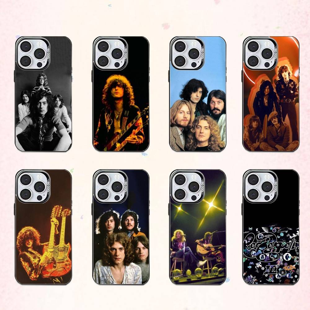 Крутой чехол для телефона Z-Zeppelin L-Led для iPhone 17, 16, 15, 14, 13, 12, 11 Plus, Pro Max, цветной, посеребренная внутренняя крышка