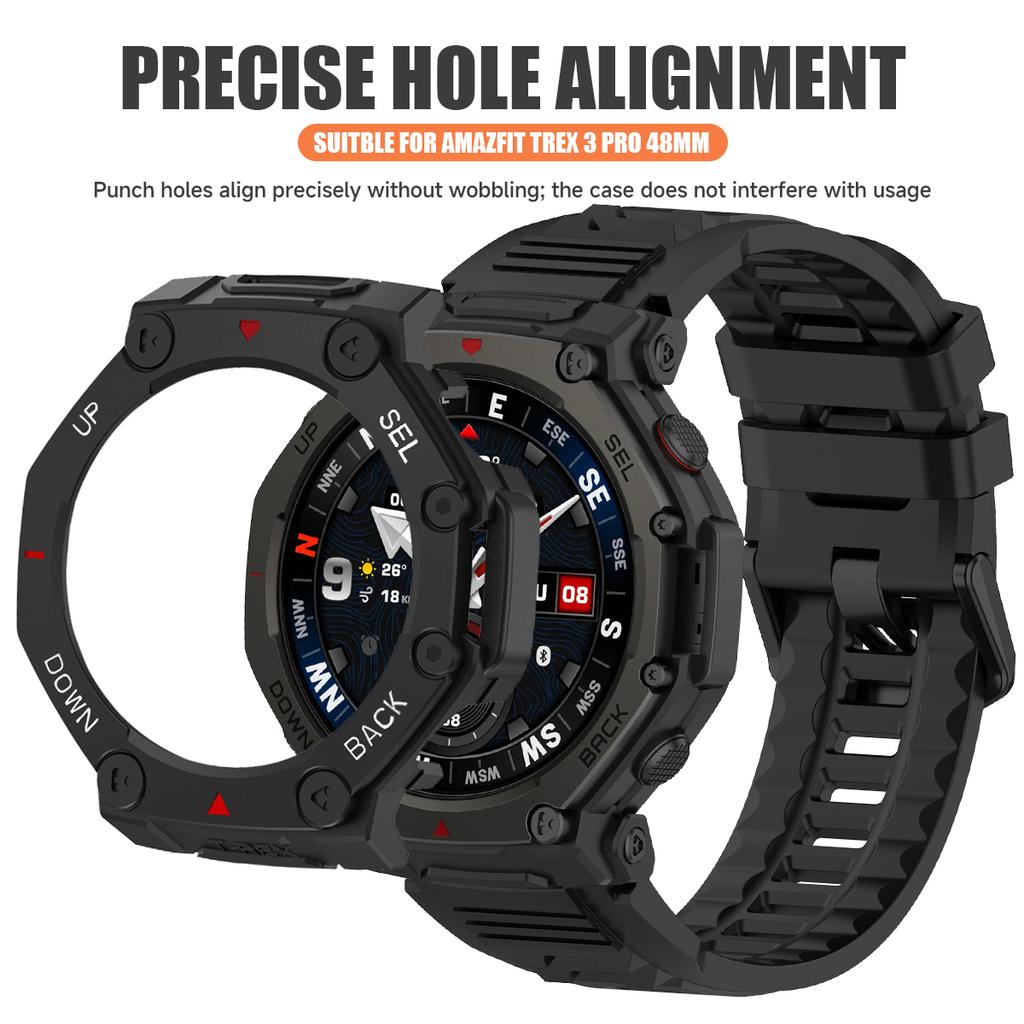 Защитная крышка для Amazfit T-Rex 3Pro 48 мм, корпус, рамка, защитная оболочка для Trex 3Pro 48 мм, чехол, бампер, аксессуары
