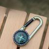 1Pc Outdoor Tactical Survival Equipment Multifunctional Compass Compass Compass Compass Alloy Mountaineering Buckle Keychain Compass Quick Hanging