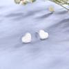 Love Stud Earrings Female Cute Plain Brushed Heart Ear Jewelry Fashion Versatile Korean Version Niche Design Accessories