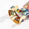 Salircon Creative Colorful Ethnic Style Wristband Metal Bracelet Women Classic Pleated Scarf Wrapped Open Bangles Jewelry 2026