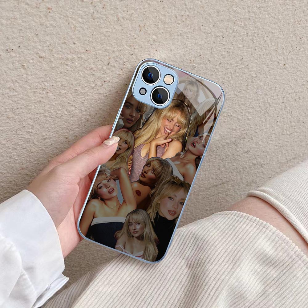 Singer S-Sabrina C-Carpenter Phone Case For IPhone 14 13 12 Mini 11 Pro XS Max X XR 14 Plus Tempered Glass Cover
