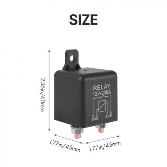 12V 200A Normalmente Abierto 4 Pin De Relé Resistente Automotriz Marina Dividido