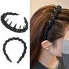 New Black with Tooth Headbands Fashion Non-slip Hairbands for Women Daily Hair Tie Decoration Hair Accessories