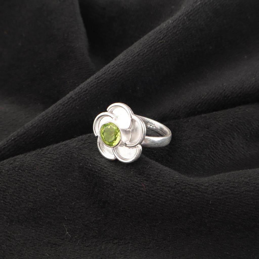 Peridot Gemstone Ring, 925 Solid Sterling Silver Jewelry, Beautiful Handmade Peridot Ring, Women Jewelry For Gift